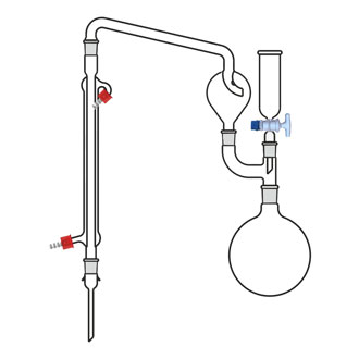Kjeldahl Distillation Assembly with Round Bottom Flask